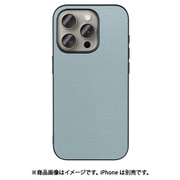 WORK25IP-BU-IP15PRO [iPhone 15 Pro用 本革ケース ストラップホール付き スカイブルー]
