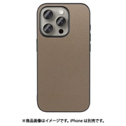 WORK25IP-GB-IP15PRO [iPhone 15 Pro用 本革ケース ストラップホール付き グレージュ]