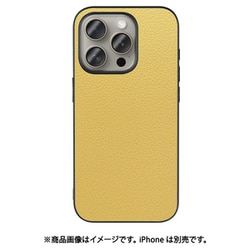 WORK25IP-YL-IP15PRO [iPhone 15 Pro用 本革ケース ストラップホール付き ジャスミンイエロー]