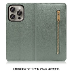 WORK27IP-DG-IP15PRO [iPhone 15 Pro用 手帳型ケース スタンド機能＆カードポケット付き ダルグリーン]