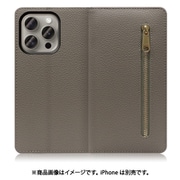 WORK27IP-GB-IP15PRO [iPhone 15 Pro用 手帳型ケース スタンド機能＆カードポケット付き グレージュ]