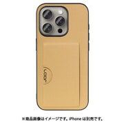 WORK28IP-GD-IP15PRO [iPhone 15 Pro用 PUレザーケース カードポケット＆ストラップホール付き ゴールド]
