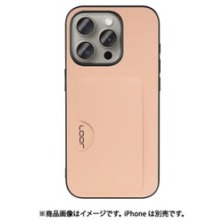 WORK28IP-RS-IP15PRO [iPhone 15 Pro用 PUレザーケース カードポケット＆ストラップホール付き アンバーローズ]