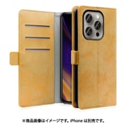 WORK34MAGIP-BN-IP15PRO [iPhone 15 Pro用 手帳型ケース スタンド機能＆カードポケット＆ベルト付き オータムブラウン]