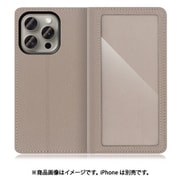 WORK35IP-GB-IP15PRO [iPhone 15 Pro用 手帳型ケース カスタマイズ機能＆スタンド機能＆カードポケット付き グレージュ]