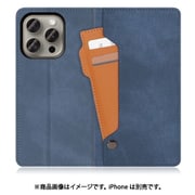 WORK36IP-BU-IP15PRO [iPhone 15 Pro用 手帳型ケース スタンド機能＆カードホルダー付き ホエールブルー]