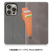 WORK36IP-GY-IP15PRO [iPhone 15 Pro用 手帳型ケース スタンド機能＆カードホルダー付き エレファントグレー]