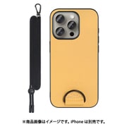 WORK37IP-YL-IP15PRO [iPhone 15 Pro用 首掛けケース ネックストラップ付き イエローベージュ]