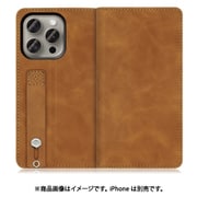 WORK42IP-BN-IP15PRO [iPhone 15 Pro用 手帳型ケース スタンド機能＆カードポケット付き サンドブラウン]