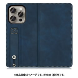 WORK42IP-BU-IP15PRO [iPhone 15 Pro用 手帳型ケース スタンド機能＆カードポケット付き クラシックブルー]