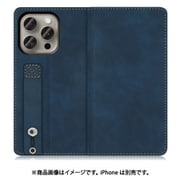 WORK42IP-BU-IP15PRO [iPhone 15 Pro用 手帳型ケース スタンド機能＆カードポケット付き クラシックブルー]