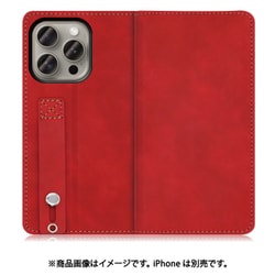 WORK42IP-RD-IP15PRO [iPhone 15 Pro用 手帳型ケース スタンド機能＆カードポケット付き ロイヤルレッド]