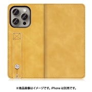 WORK42IP-YL-IP15PRO [iPhone 15 Pro用 手帳型ケース スタンド機能＆カードポケット付き ゴールデンイエロー]