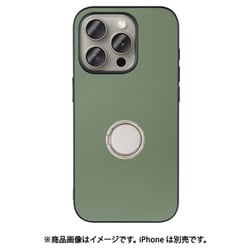 WORK48IP-GN-IP15PRO [iPhone 15 Pro用 本革ケース スタンド機能＆ストラップホール付き ホーリーグリーン]