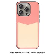 WORK49IP-PKCM-IP15PRO [iPhone 15 Pro用 PUレザーケース ストラップホール＆カードポケット付き ピンククリーム]