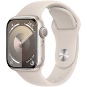 Apple Watch Series 9 （GPSモデル）- 41mmスターライトアルミニウムケースとスターライトスポーツバンド - S/M [MR8T3J/A]