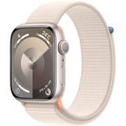 Apple Watch Series 9 （GPSモデル）- 45mmスターライトアルミニウムケースとスターライトスポーツループ [MR983J/A]