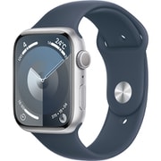 Apple Watch Series 9 （GPSモデル）- 45mmシルバーアルミニウムケースとストームブルースポーツバンド - M/L [MR9E3J/A]