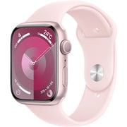 Apple Watch Series 9 (GPSモデル)- 45mmピンクアルミニウムケースとライトピンクスポーツバンド - M/L MR9H3J/A