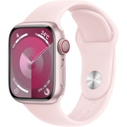Apple Watch Series 9 (GPS + Cellularモデル)- 41mmピンクアルミニウムケースとライトピンクスポーツバンド - S/M MRHY3J/A
