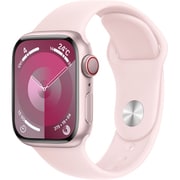 Apple Watch Series 9 （GPS + Cellularモデル）- 41mmピンクアルミニウムケースとライトピンクスポーツバンド - M/L [MRJ03J/A]