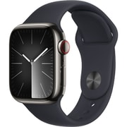 Apple Watch Series 9 (GPS + Cellularモデル)- 41mmグラファイトステンレススチールケースとミッドナイトスポーツバンド - M/L MRJ93J/A