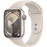 Apple Watch Series 9 (GPS + Cellularモデル)- 45mmスターライトアルミニウムケースとスターライトスポーツバンド - S/M MRM83J/A