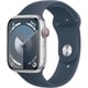 Apple Watch Series 9 （GPS + Cellularモデル）- 45mmシルバーアルミニウムケースとストームブルースポーツバンド - S/M MRMG3J/A