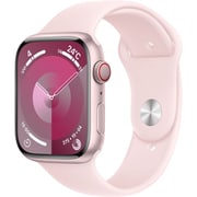 Apple Watch Series 9 (GPS + Cellularモデル)- 45mmピンクアルミニウムケースとライトピンクスポーツバンド - S/M MRMK3J/A