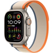 Apple Watch Ultra 2 （GPS + Cellularモデル）- 49mmチタニウムケースとオレンジ/ベージュトレイルループ - S/M [MRF13J/A]