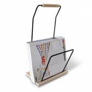 サイドバイサイド 40121-S Newspaper Rack ブラック L 18×D 25×H 45cm