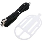 SAC-SB05/CBK [ストラップスマートフォンホルダー 首掛け・ななめ掛け両対応 クリア×ブラック]