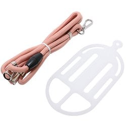 SAC-SB05/CPK [ストラップスマートフォンホルダー 首掛け・ななめ掛け両対応 クリア×ピンク]