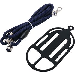 SAC-SB05/BNV [ストラップスマートフォンホルダー 首掛け・ななめ掛け両対応 ブラック×ネイビー]