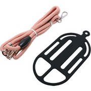 SAC-SB05/BPK [ストラップスマートフォンホルダー 首掛け・ななめ掛け両対応 ブラック×ピンク]