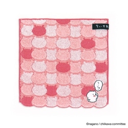 ちいかわ おかお 25cm×25cm ピンク タオルハンカチ 41-1060080P
