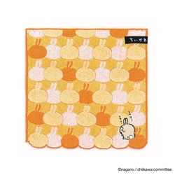 ちいかわ おかお 25cm×25cm イエロー タオルハンカチ 41-1060080Y