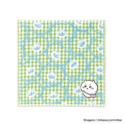 ちいかわ ポシェット 25cm×25cm グリーン タオルハンカチ 41-1070070G