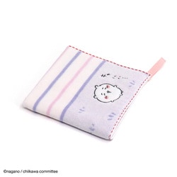 ちいかわ はらっぱ 34cm×34cm パープル ループ付ウォッシュタオル 41-1121080PP