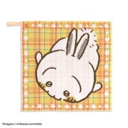41-1131080Y [ちいかわ カラフルチェック 34cm×34cm イエロー ループ付ウォッシュタオル]
