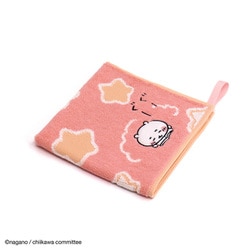ちいかわ すやぁ 34cm×34cm ピンク ループ付ウォッシュタオル 41-1141080P