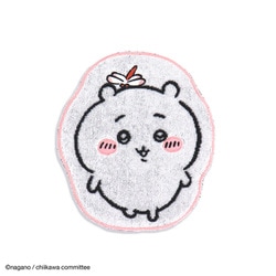 ちいかわ ダイカットちいかわ 20cm×23cm ピンク タオルハンカチ 41-1200120P