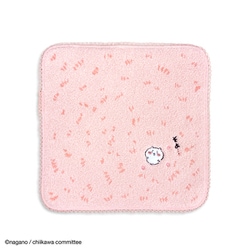 ちいかわ 草むら271-8001 25cm×25cm ピンク タオルハンカチ 41-4020080P