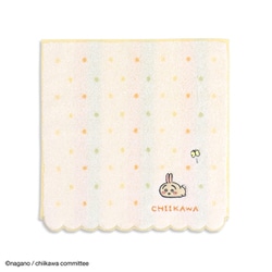 ちいかわ ドット271-8002 25cm×25cm イエロー タオルハンカチ 41-4030080Y