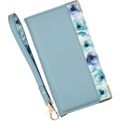 BL-XP1-5-CB [Xperia 1 V 用 ケース 手帳型 ブルーミー スマホケース フラワー エレガンテ Elegante/クラウディブルー]