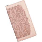Xperia 1 V 用 ケース 手帳型 レース スマホケース エレガンテ Elegante/ピンクベージュ LA-XP1-5-PB