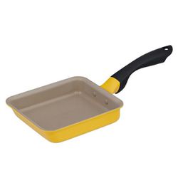 IH ガス火対応 イエロー ハイパープレミアムコート ネオ ふっ素樹脂加工 持ちやすい 卵焼き器 15×18cm ND-3145