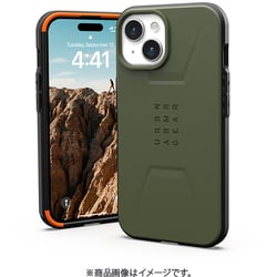 UAG社製 MAGSAFE対応 CIVILIANオリーブ iPhone 15用 UAG-RIPH23MB-CMS-OL
