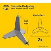 48CM8066 1/72 独・チェコのハリネズミ（コンクリート製対戦車障害物） 2個 [組立式プラスチックモデル]