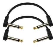 PlanetWaves by D'Addario パッチケーブル(シールドケーブル) 2本セット (10cm L-L) PW-FPRR-204 4inch Twin Pack